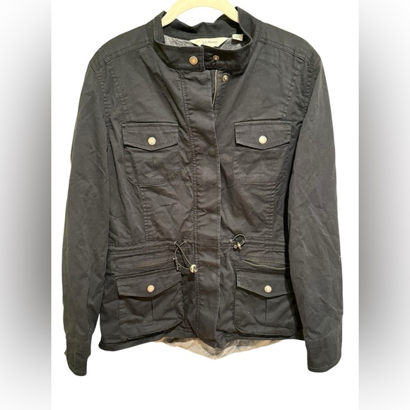 L.L. Bean Jackets & Blazers - Classic & Super Comfy L.L. Bean Black Utility Chore Jacket w/ Grey “Fur” Lining